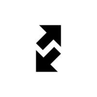 Transfer Symbol schwarz und Weiß Silhouette Design Vektor