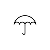 Regenschirm Logo Symbol Gliederung Illustration Design isoliert Weiß Hintergrund vektor