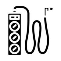 Schwall Schutz elektrisch Ingenieur Glyphe Symbol Vektor Illustration