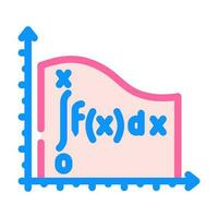 Integral- Mathematik Wissenschaft Bildung Farbe Symbol Vektor Illustration