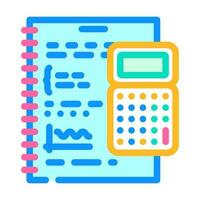 Berechnung Mathematik Wissenschaft Bildung Farbe Symbol Vektor Illustration