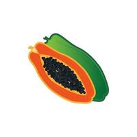 papaya logotyp design, vitamin frukt vektor, frukt produkt varumärke illustration ikon vektor