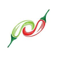 Chili Logo, heiß würzig Chili Vektor, Bauernhof Garten Design, Symbol Vorlage einfach Illustration vektor