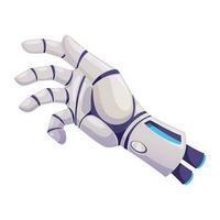 Roboter Cyborg Arm, Roboter Prothese Mensch Hand vektor