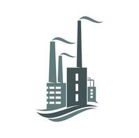 Fabrik industriell Anlage, Symbol, Industrie Gebäude vektor