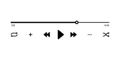 musik eller video spelare gränssnitt vektor mall