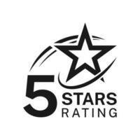 fünf Star Bewertung, Beste vergeben Symbol, Qualität Rezension vektor