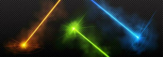 grön laser ljus stråle effekt, vektor blå neon