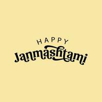 Janmashtami Vektor Typografie zum indisch religiös Festival.