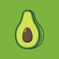 Avocado Obst Karikatur Vektor Symbol Illustration. Essen Obst Symbol Konzept isoliert Prämie Vektor. eben Karikatur Stil geeignet zum Netz Landung Buchseite, Banner, Aufkleber, Hintergrund