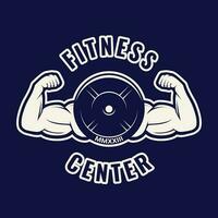 Fitness Logo retro Stil. gut zum Fitness Logo, Fitnessstudio Logo. Vorlage zum Sport Symbol, Symbol, Logo oder andere Branding. modern retro Illustration. vektor