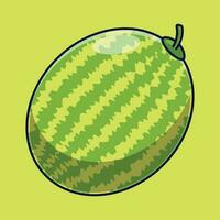 Gelb Wassermelone Obst Karikatur Vektor Symbol Illustration. Essen Obst Symbol Konzept isoliert Prämie Vektor. eben Karikatur Stil geeignet zum Netz Landung Buchseite, Banner, Aufkleber, Hintergrund