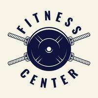 Fitness Logo retro Stil. gut zum Fitness Logo, Fitnessstudio Logo. Vorlage zum Sport Symbol, Symbol, Logo oder andere Branding. modern retro Illustration. vektor