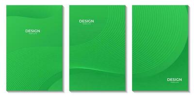 abstrakt Flyer Grün Gradient bunt Welle Hintergrund zum Geschäft vektor