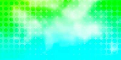 hellblau-grüner Vektorhintergrund mit Blasen bunte Illustration mit Farbverlaufspunkten im Naturstilmuster für Broschüren vektor