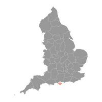 Insel von wight Karte, zeremoniell Bezirk von England. Vektor Illustration.