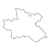 hradec kralove område administrativ enhet av de tjeck republik. vektor illustration.