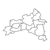 östlichen Anatolien Region Karte, administrative Abteilungen von Truthahn. Vektor Illustration.