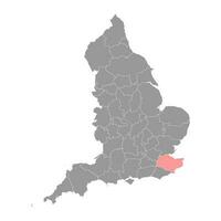 Kent Karte, zeremoniell Bezirk von England. Vektor Illustration.