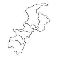 khyber Pakhtunkhwa provins Karta, provins av pakistan. vektor illustration.