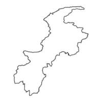 khyber Pakhtunkhwa provins Karta, provins av pakistan. vektor illustration.