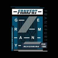 frankfurt Tyskland grafisk, typografi vektor, t skjorta design, illustration, Bra för tillfällig stil vektor