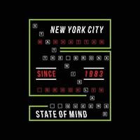 Neu York Stadt Beschriftung Typografie Vektor, abstrakt Grafik, Illustration, zum drucken t Hemd vektor