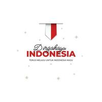 indonesien unabhängigkeitstag banner vorlage vektor