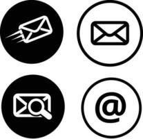 Email Symbol Gliederung Element. öffnen Briefumschlag Piktogramm. Linie Brief Symbol zum Design Dekoration. Vektor Illustration.