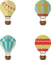 varm luft ballong illustration, färgrik, för dekoration design. vektor proffs