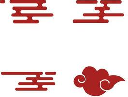 japanisch Wolke Muster Vektor. orientalisch Dekoration mit Logo Design, Flyer oder Präsentation im Jahrgang Stil. zum Design Dekoration illustration.vektor Profi vektor