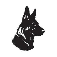 svart och vit hund med vektor illustration