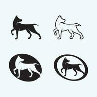 Hund Logo und Symbol Tier Vektor Illustration Design Grafik