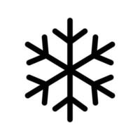 Schneeflocke Eis Kristall eben Symbol isoliert Vektor Illustration