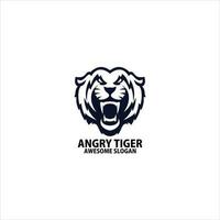 arg tiger logotyp design linje Färg vektor