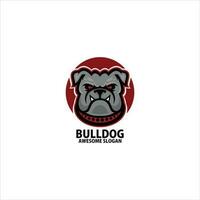 Bulldogge Kopf Logo Spielen Esport Design vektor