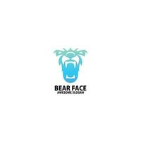 Björn ansikte logotyp design lutning Färg vektor