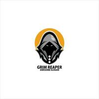 grimmig Sensenmann Logo Design Spielen Maskottchen vektor