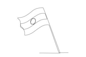 ein indisch Flagge auf ein hoch Pole vektor