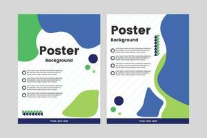 korporativ Blau und Grün Poster abstrakt Vorlage organisch Design vektor