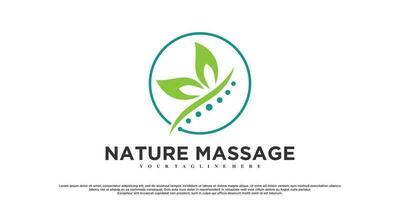 Vektor Chiropraktik Logo Design zum Massage Teraphie mit kreativ Konzept