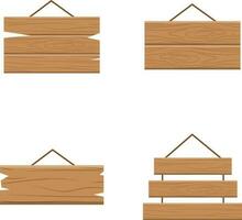 hängande trä- styrelse. textur paneler stock vektor illustration. rustik styrelse, planka med plats. lantlig bakgrund.