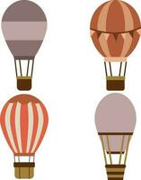 heiß Luft Ballon isoliert auf Weiß hintergrund.für Design Dekoration und illustration.vektor Profi vektor