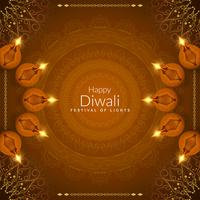 Abstrakt Glad Diwali vacker religiös bakgrund vektor