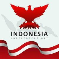 indonesien oberoende dag illustration bakgrund vektor