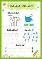 Lernen Alphabet mit Rückverfolgung finden und Färbung Briefe zum Kinder vektor
