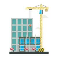 en byggnadsställningar byggnad som är i konstruktion, kommersiell konstruktion vektor