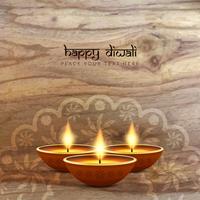 Abstrakt Glad Diwali trästruktur bakgrund vektor