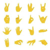 hand gest platt ikoner vektor