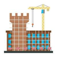 en byggnadsställningar byggnad som är i konstruktion, kommersiell konstruktion vektor